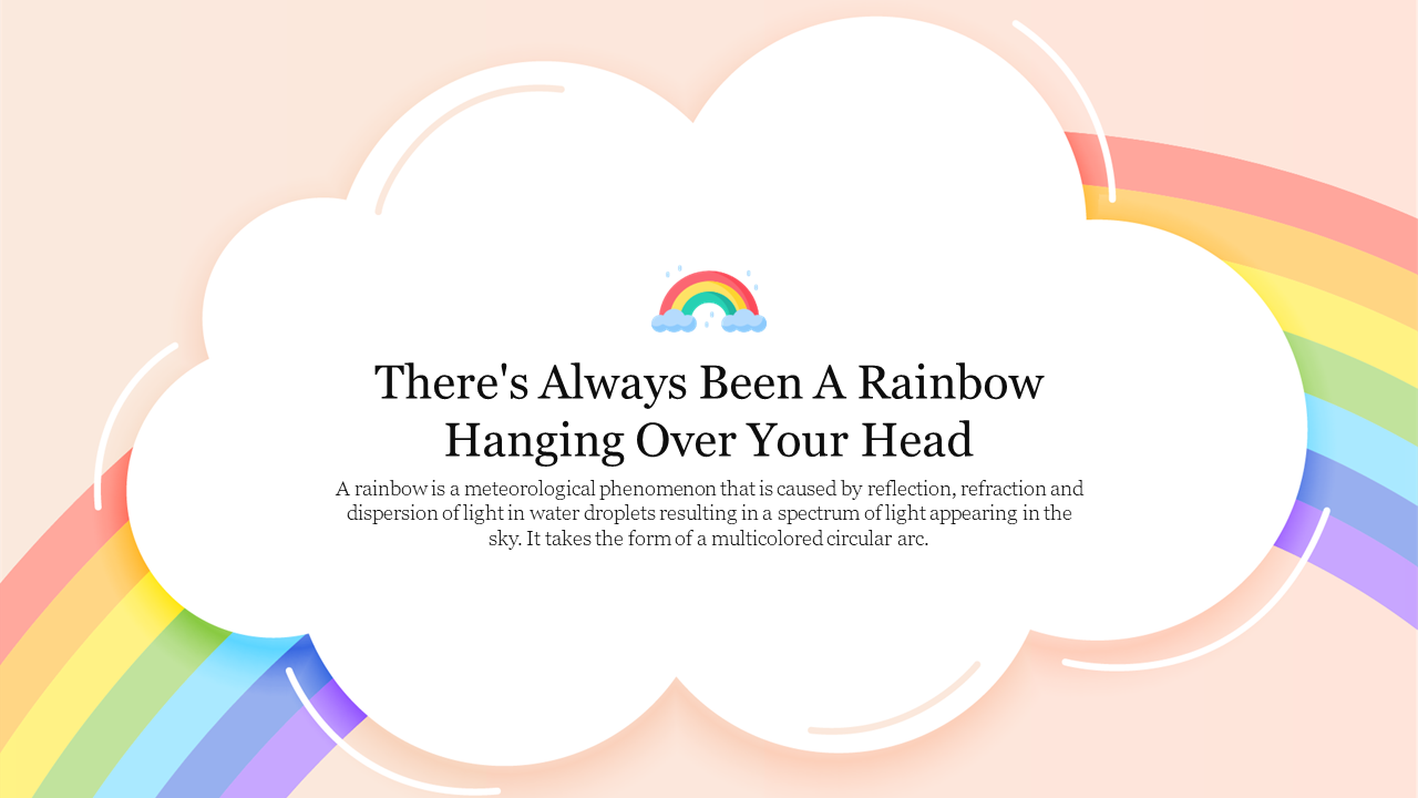Elegant Soft Rainbow Background PowerPoint Template